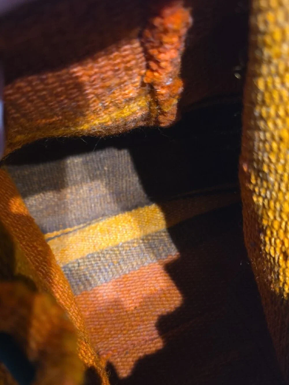 Cute Handwoven Orange Boho Backpack